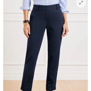 NWT Talbots Hampshire Ankle Pants Navy Blue Straight Leg Career Trouser